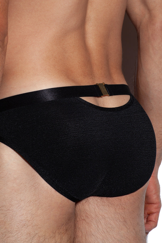 LUSTER PARTY BRIEF LUSTER BLACK