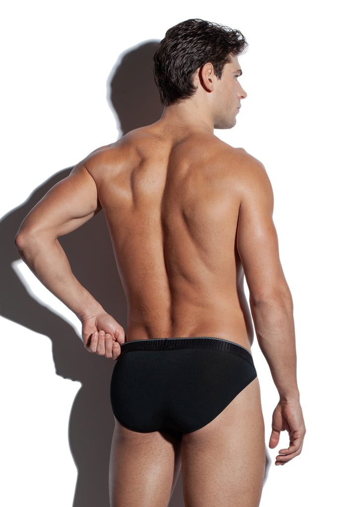 GREEK WHEAT-EARS SPORT BRIEF - BLACK