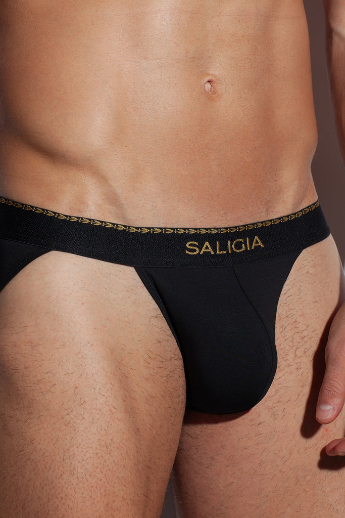 GREEK LAUREL SPORT BRIEF - BLACK