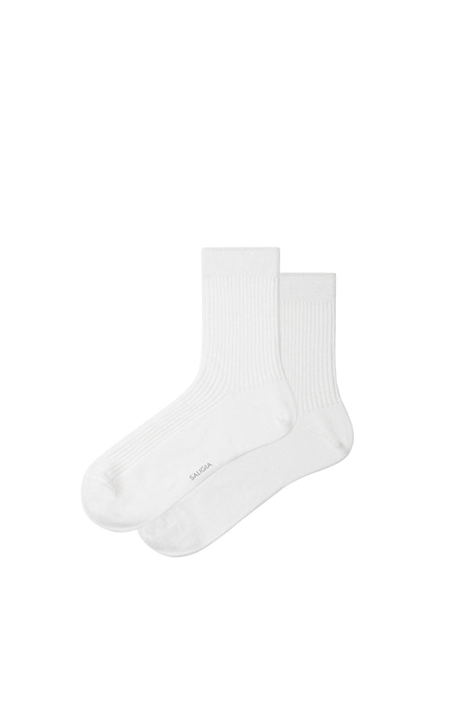 One-Size WHITE CLASSIC SOCKS MID-CREW