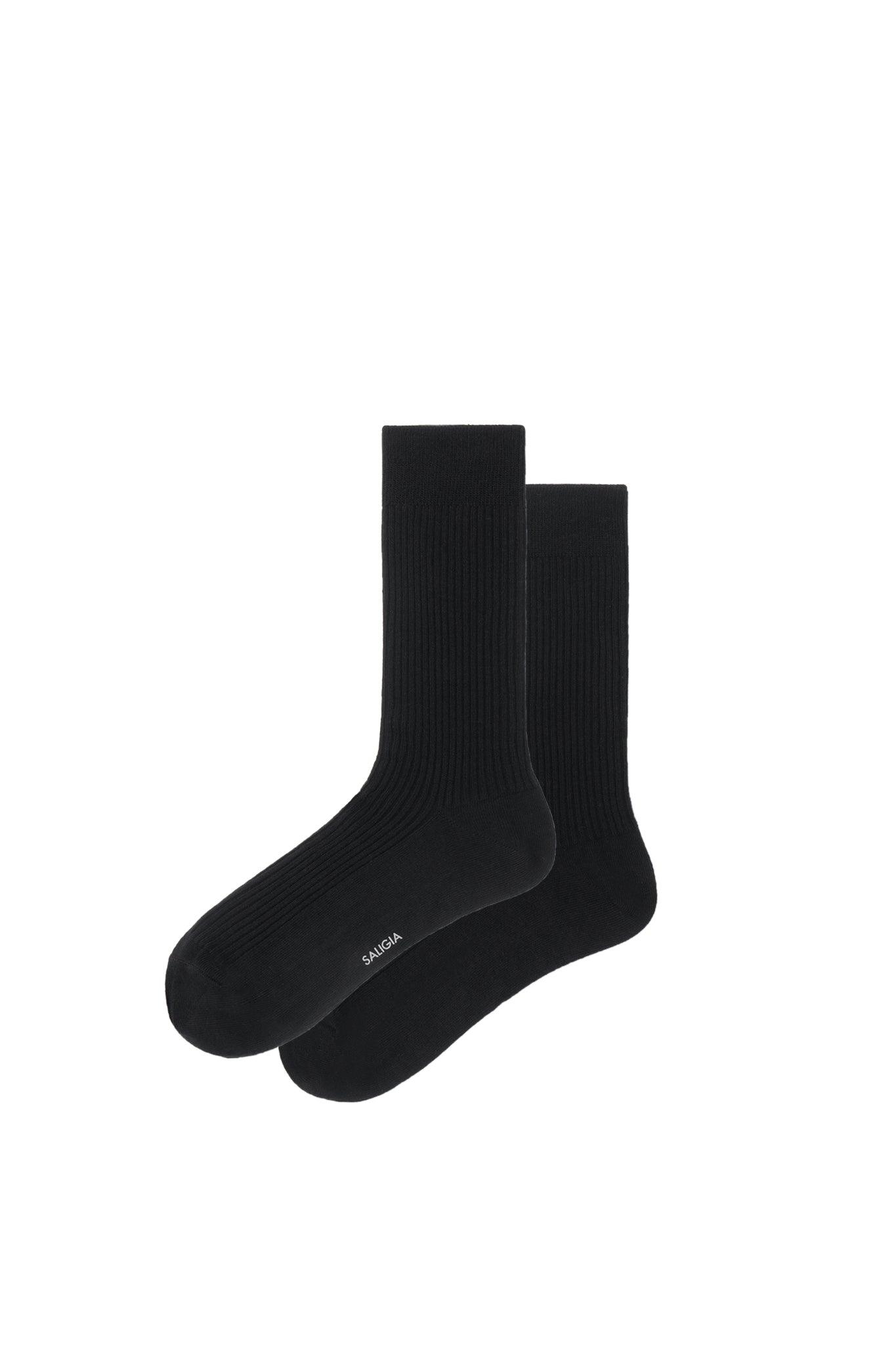 One-Size BLACK CLASSIC SOCKS LONG-CREW