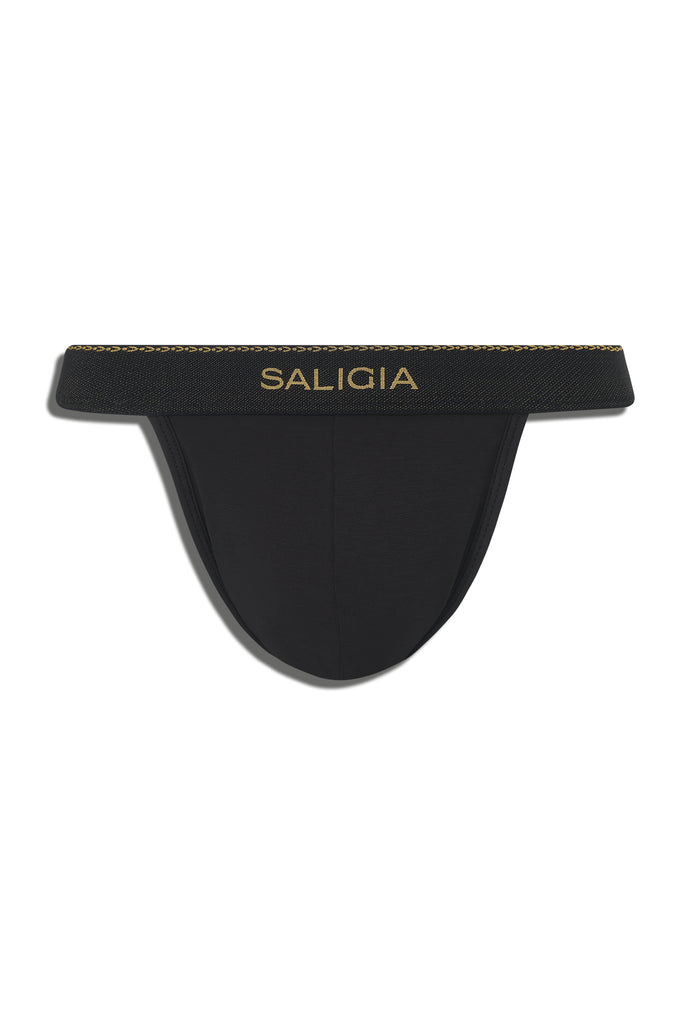 GREEK IVY-MOTIF SPORT BRIEF - BLACK