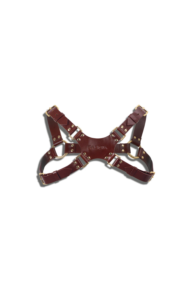 EQUESTRIAN CHEST HARNESS - SADDLE BROWN