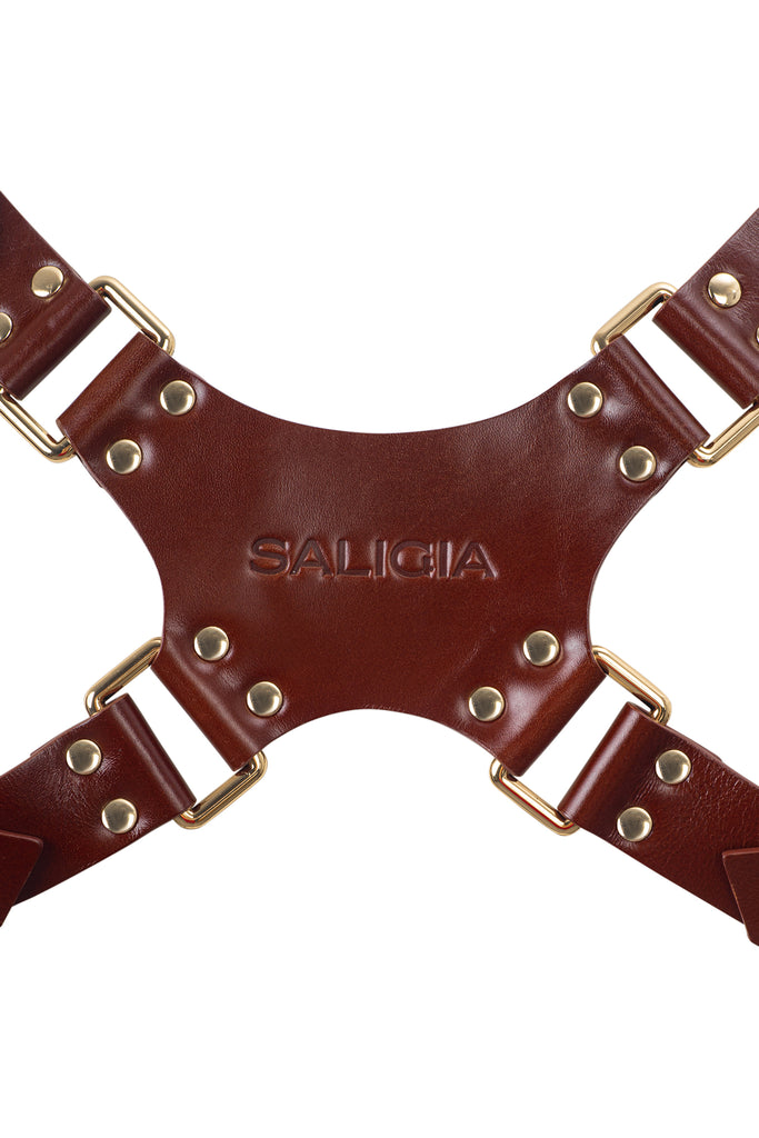 EQUESTRIAN CHEST HARNESS - SADDLE BROWN