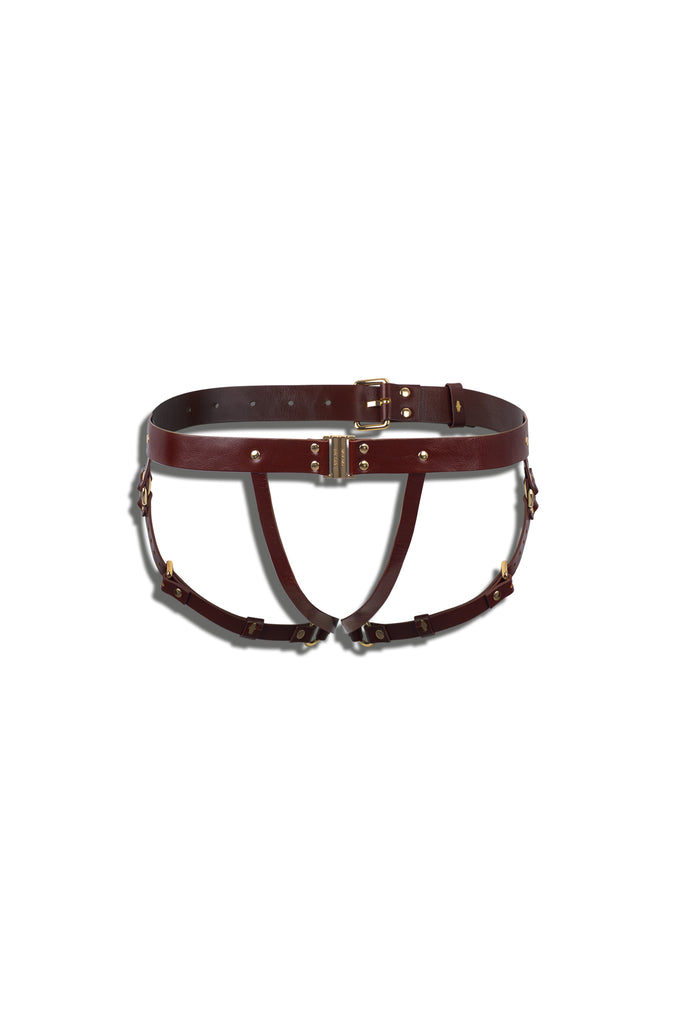 EQUESTRIAN LEG HARNESS - SADDLE BROWN