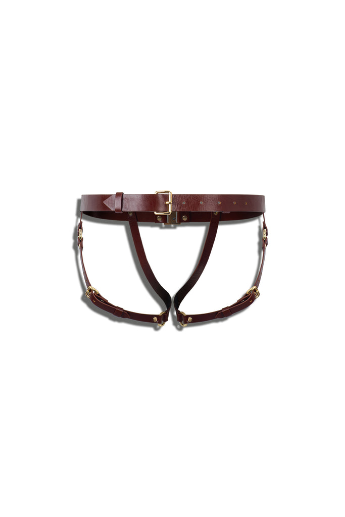 EQUESTRIAN LEG HARNESS - SADDLE BROWN